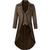 Maeau - Cappotto da uomo vintage medievale smoking rinascimentale cappotto steampunk gotico giacca retrò vittoriano giacca punk cappotto morbido traspirante pirata party abiti