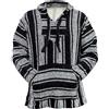 Generisch Felpa con cappuccio messicana Hippie Surf Poncho Pullover Pullover Maglione Uomo