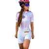 Generic Tuta da donna a maniche corte per bicicletta, tuta da ciclismo