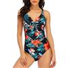 WIN.MAX Costumi da Bagno Interi per Donna Scollo a V Costume Intero Donna con Controllo della Pancia Monokini con arricciature, per Coppe da D a G