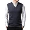 OlyljpinZ Gilet da Uomo Inverno V-Collo Senza Maniche Classico attività Commerciale Maglieria Panciotto Maglione Canotte Smanicato Pullunder per Autunno Inverno