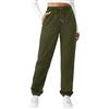Zeagoo Pantaloni Tuta Donna con Vita Alta Sportivi e Tasche Autunno Inverno | Jogging Donna Tinta Unita, Pantaloni Vita Alta con Laccio Larghi, Pantaloni Caldi per l'Inverno, S-XXL