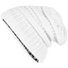 Fjquamitix Cappello da donna Slouchy Knit Beanie doppio strato foderato in raso ultra morbido caldo cappello invernale elastico unisex berretto senza polsini