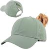 Enwokran Cappello da Baseball da Donna a Coda di Cavallo, Berretto da Baseball in Rete Regolabile Impermeabile ad Asciugatura Rapida Anti-Sole, Ponycap Sport all'Aria Aperta (Verde Militare)