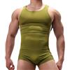 SPNSSTCR Body da uomo per sport, palestra, atletica, tifosi intimi, boxer, wrestling, canottiere, tute, Verde scuro, XL
