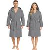 Nada Home Accappatoio Nido d'Ape Unisex in cotone Uomo Donna con Cappuccio, Cintura e Tasche - Leggero, Assorbente, Traspirante - Ideale per Casa, Piscina, Palestra, SPA e Viaggi