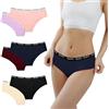 Desanlapi Mutande Ragazza Adolescenti in Cotone Morbidi Vita Media Slip Bambina Elasticizzato Intimo 14-16 Anni Pacco da 6 Multicolore L