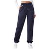 Zeagoo Pantaloni Tuta Donna con Vita Alta Sportivi e Tasche Autunno Inverno | Jogging Donna Tinta Unita, Pantaloni Vita Alta con Laccio Larghi, Pantaloni Caldi per l'Inverno, S-XXL