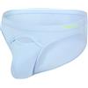 BIATWOWR - Slip da uomo sexy, con apertura frontale, con imbottitura, a vita bassa, elasticizzati, morbidi e comodi, M