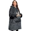 CMTOP Felpe con Cappuccio Donna Oversize Hoodie Blanket Unisex Pullover Confortevole Sherpa Fleece Jumper Coperta Tasca Sweatshirt Cappotto Taglia Unica Felpa con Coperta Uomo Donna