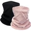 lifwimner Confezione da 2 scaldacollo per uomo e donna, caldo, antivento, in pile sottile, invernale, scaldacollo, scaldacollo, bandana, per escursionismo, sci, ciclismo, corsa