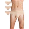 FINN Slip da uomo in morbido cotone biologico, confezione da 3 mutande traspiranti da uomo, color carne, S