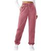 Zeagoo Pantaloni Tuta Donna con Vita Alta Sportivi e Tasche Autunno Inverno | Jogging Donna Tinta Unita, Pantaloni Vita Alta con Laccio Larghi, Pantaloni Caldi per l'Inverno, S-XXL