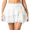 Neteson Gonna Corta Donna Estiva Minigonna Plissettata Gonna Tulle Chiffon | Vita Alta Gonne a Pieghe Leggera Casual Mini Gonna Danza con Pantaloncino