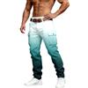 Generic DENGJIAMY - Pantaloni cargo da uomo, con sfumature, taglie forti, per attività all'aperto, escursionismo, allenamento, con tasche multiple, stile casual, dritti, Z11 Blu, 5XL