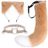 DRESHOW Fox Faux Fur Tail Cat Ears Fascia Halloween Party Costume Neck Chocker Cosplay Set per Adolescenti Adulti