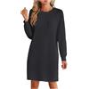 WAZHAKU Abito da donna elegante, invernale, per l'autunno, per il tempo libero, in lana, per l'inverno, maglione di Natale, maglione midi da donna, a maniche lunghe
