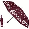 Chesoon Ombrello pieghevole con motivo a farfalla, struttura in fibra resistente all'acqua, resistente al vento, disponibile in 3 colori