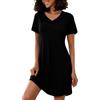 Marvmys Camicia da Notte Donna Cotone Manica Lunghe per Casa Casuale