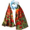 YangtzeStore Long Charmeuse Silk Scarf Classic Art Print