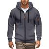 duaicnvow Felpa Uomo con Zip e Cappuccio Leggera Hoodie da Lavoro Manica Lunga | Giacca Militare Felpe Cotone con Cerniera Cotone Trekking Giacca Sportiva Autunno Taglie Forti Sweatshirt con Tasche Inverno