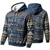 Generic Felpa con Cappuccio da Uomo Stile Western con Stampa Grafica, Modello cowbo