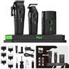 TPOB Play Barber - Tagliacapelli da uomo, 7500 giri/min, con impugnature in gomma, confezione da 4, colore: nero