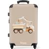 NoBoringSuitcases.com NoBoringSuitcases© Valigia Medio Bambini Trolley Media Rigida Da Viaggio | 67x43x25 cm - Ruote Valigie Bagaglio Trolly Leggera Valigetta M Bagagli Camion ribaltabile - Giallo - Colori neutri