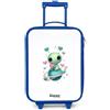 NoBoringSuitcases.com NoBoringSuitcases© Valigia Blu Per Bambini Compatto Bagaglio Ultraleggero | 48x31x19 cm - Bagagli Rigidi LED Ruote Valigie Neonato Bimbi - Ragazze - Dolce - Alieno - Creatura