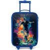 NoBoringSuitcases.com NoBoringSuitcases© Valigia Blu Per Bambini Compatto Bagaglio Ultraleggero | 48x31x19 cm - Bagagli Rigidi LED Ruote Valigie Neonato Bimbi - Ragazzo - Neon - Calciatore - Colorato