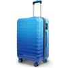 Blade Set di 3 valigie espandibili - Valigia rigida trolley - Valigia leggera in ABS + PC con serratura TSA - 4 ruote rotanti - Set di 3 valigie da viaggio, Blu, L, valigetta