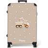 NoBoringSuitcases.com NoBoringSuitcases© Valigia Grande Bambini Trolley Da Stiva Viaggio Rigida | 77x51.5x28 cm - Leggera Ruote Valigie Neonato Bagaglio Suitcase Large XL Camion ribaltabile - Giallo - Pois - Motivo