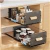 Apritsce Cassetto Estraibile Cucina, 2 Pezzi 24x40x17CM Cassetti Scorrevoli per Cucina, Senza Bisogno di Trapano Cassetto Telescopico per Cucinas Armadio