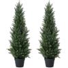 CROSOFMI Piante Finte da Esterno Cedar Tree Grandi 95 cm Piante Artificiali da Interno Alte Decorazioni (2 Pack) (JF-BS0.9-2)