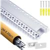 Xjahwr Profilo Alluminio per Strisce LED, 2m x 20 Pezzi con Morsetti e Viti, Canalina Bianca per Illuminazione e Decorazione Domestica