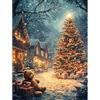 RICUVED Albero di Natale Diamond Painting, 5D Dipinti con Diamanti di Natale per Adulti Diamond Painting per Bambini, Pittura con Diamanti Completa Immagini per Decorazione Domestica 30x40cm