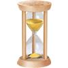 SuLiao Clessidra in vetro, clessidra, 3 minuti, in legno, con clessidra, piccola per bambini, timer a clessidra, decorazione da tavolo, adatto per cucinare, lavarsi i denti, apprendimento, tempistica