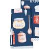 Maison d' Hermine Set di 2 strofinacci da cucina, 100% cotone, 70 cm x 50 cm, riutilizzabili, assorbenti, con anello per appendere, per cucina, sala da pranzo Primavera Estate (Let'S Bake)