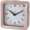 Atrium Radiosveglia analogica al quarzo senza ticchettio, con luce e lancette luminose, rosa A660-17
