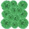 PATIKIL 20cm 24cm 30cm Pompon Carta Velina, 12Pz Palline Fiori di Carta Pom Poms Dimensioni Assortite per Decorazioni Sfondo per Matrimoni Addio Nubilato Feste Compleanno, Verde