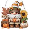 MOTGOM 5D Diamond Painting Pendente Kit Gnomo Autunnale di Halloween, 5D Pittura Diamante Kit Acchiappaluce, Diamond Painting Artigianale Per La Decorazione Della Parete Di Casa 20x20cm