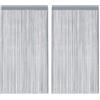 vidaXL Tende a Filo 2 pz Grigio Chiaro 140x250 cm, Tenda a Frange, Tenda a Tasca con Asta, divisorio, Tenda a Corda per Porte, Tenda a Filo