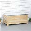 DecHome - Cassapanca contenitore da Esterno Baule in Legno Dimensioni 110x50x50 cm colore Legno