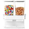 Chingcoo Dispenser per cereali, confezione da 2 pezzi, 3 l, ermetico, doppio dispenser per fiocchi di cereali, contenitore organizer per fiocchi di colazione, dispenser per riso, noci, chicchi di