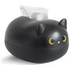 Cyrank Scatola Per Fazzoletti Per Gatti dei Cartoni Animati, Scatola Per Fazzoletti Per Il Viso in Plastica Per Cartoni Animati, Bella Scatola Per Tovaglioli, Scatola Per Dispenser di Fazzoletti(nero)