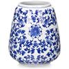 Hollyone 18 cm in porcellana blu e bianca, vaso moderno in ceramica per fiori, piccolo vaso di fiori ornamento estetico per la decorazione della casa, soggiorno, tavolo da cucina, scrivania