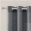 MIULEE Tende Lino Trasparenti Voile Soggiorno con Anelli per Camera da Letto Salotto Moderne Eleganti Finestre di Casa 140X280 CM Grigio Scuro