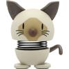 Hoptimist Gatto Siamese Figura allegra, Statuetta di animale da scuotere, decorazione scandinava per casa, ufficio e soggiorno, ottima idea regalo, 4,3 x 5,8 x 5,7 cm, XS, beige
