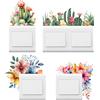 SwirlColor Light Switch Sticker, 4 pz Fiori cactus Wall Stickers Impermeabile Light Switch Covers PVC Decor Stickers Wall Switch Sticker per Soggiorno Camera da letto Cucina Ufficio