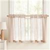 TOPICK Tenda a pannello effetto lino, set da 2 pezzi, 60 x 65 cm (altezza x larghezza), colore: tortora